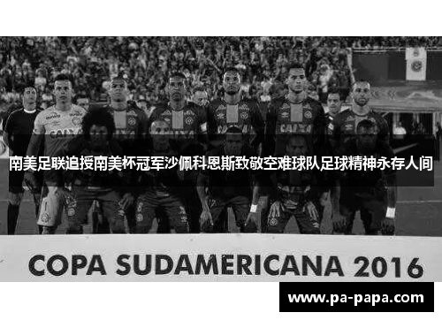 南美足联追授南美杯冠军沙佩科恩斯致敬空难球队足球精神永存人间