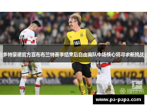 多特蒙德官方宣布布兰特赛季结束后自由离队中场核心将寻求新挑战